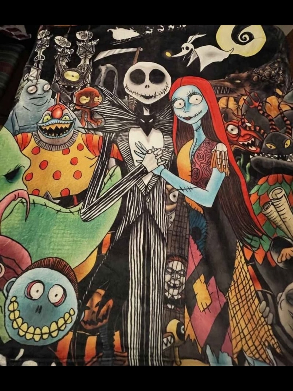 Nightmare Before Christmas Jack & Sally Graphic Shower Curtain